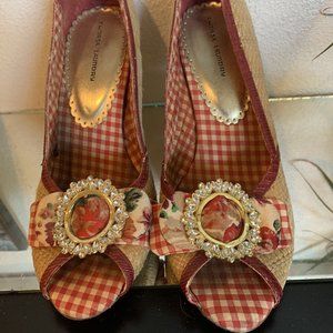 Vintage Chinese Laundry Picnic basket Pin Up Pumps Sz 8